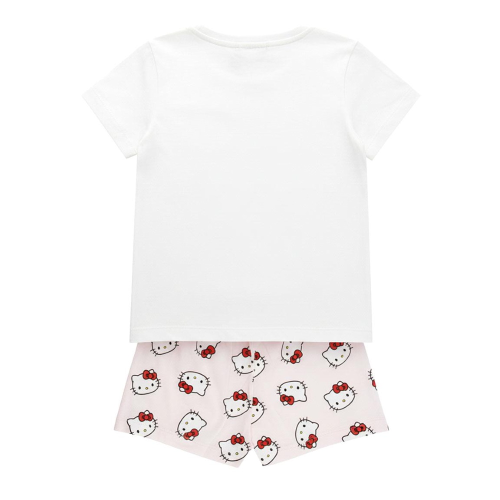 Pigiama Corto Estivo Hello Kitty Sanrio T-Shirt e Pantaloncini Shorts in Cotone - 3239