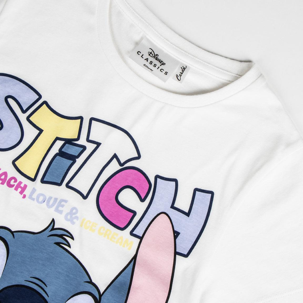 T-Shirt Manica Corta Lilo & Stitch DISNEY Maglietta 100% Co - 2816