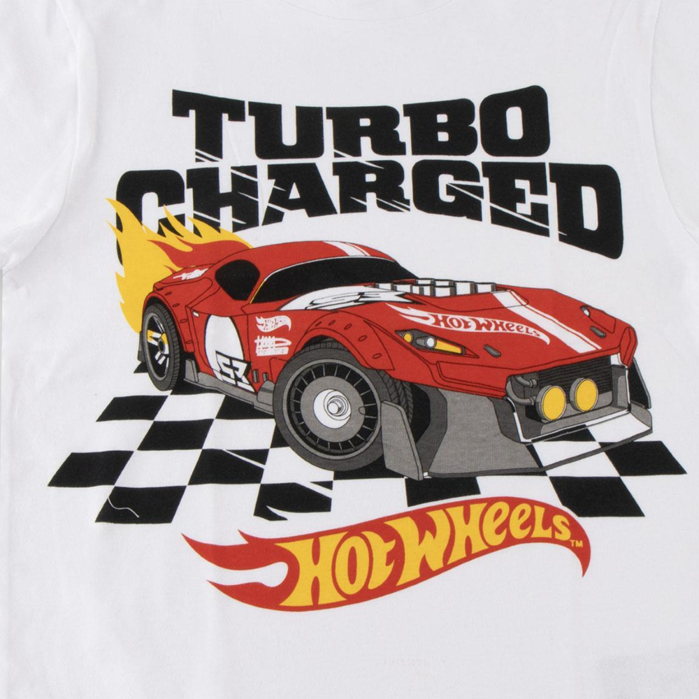 T-Shirt Manica Corta Hot Wheels Macchine 100% Cotone - 3115