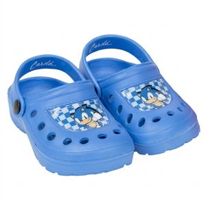 Ciabatte Sonic Modello Crocs in Eva con Cinturino Bambina Piscina Mare - 6436blu