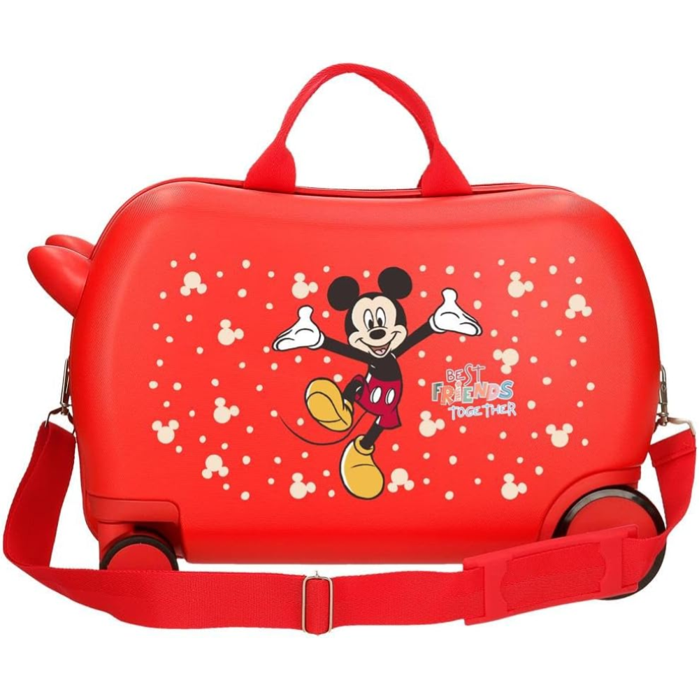 Trolley da Viaggio Cavalcabile Topolino DISNEY Valigia in ABS per Bambini 45 CM - 2971021