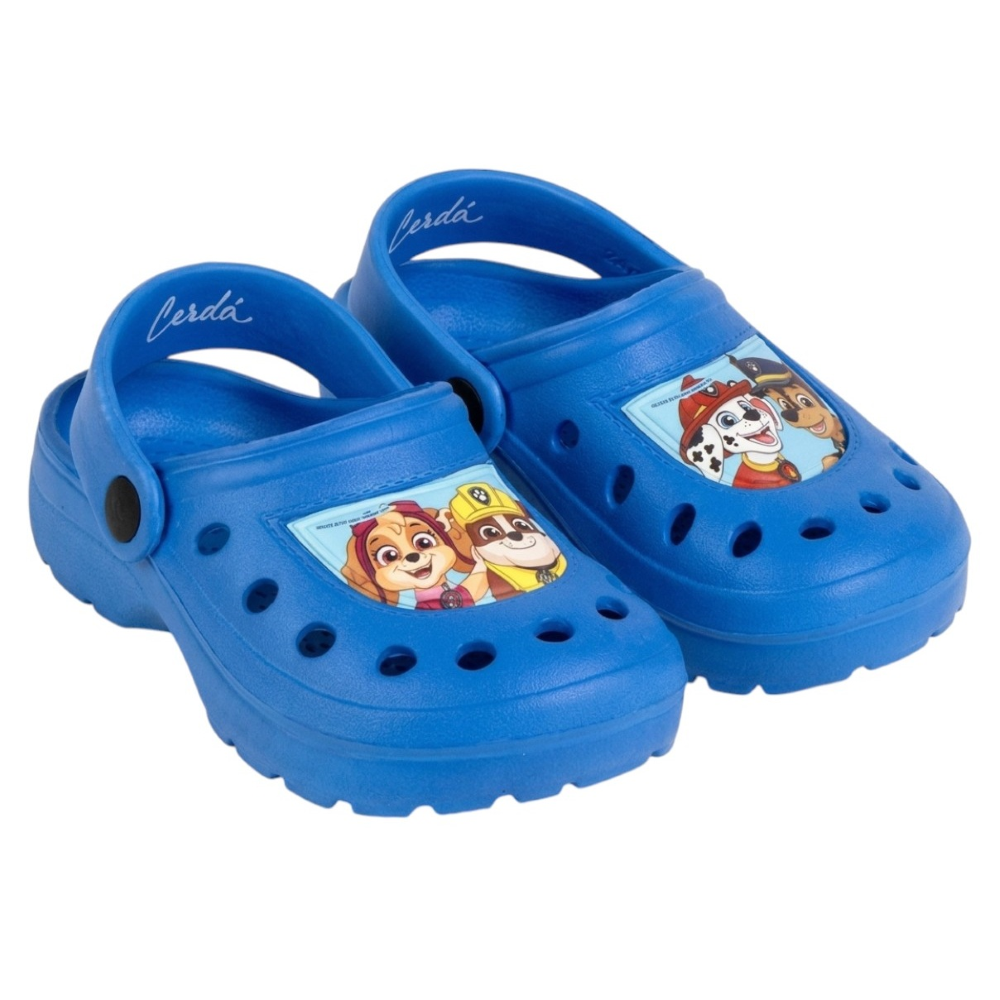 Ciabatte Paw Patrol Modello Crocs in Eva con Cinturino Bambino Piscina Mare - 6873blu