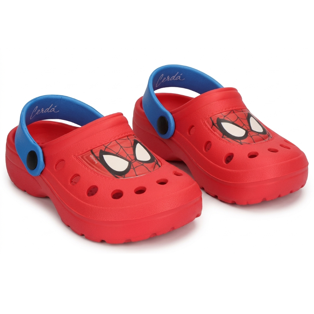 Ciabatte Spiderman MARVEL Modello Crocs in Eva con Cinturino Bambino Piscina Mare - 7268rosso