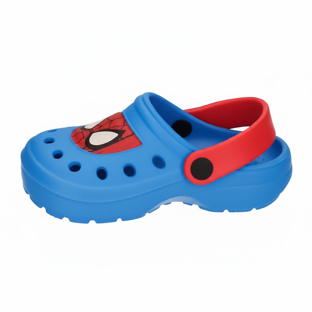 Ciabatte Spiderman MARVEL Modello Crocs in Eva con Cinturino Bambino Piscina Mare - 7268blu