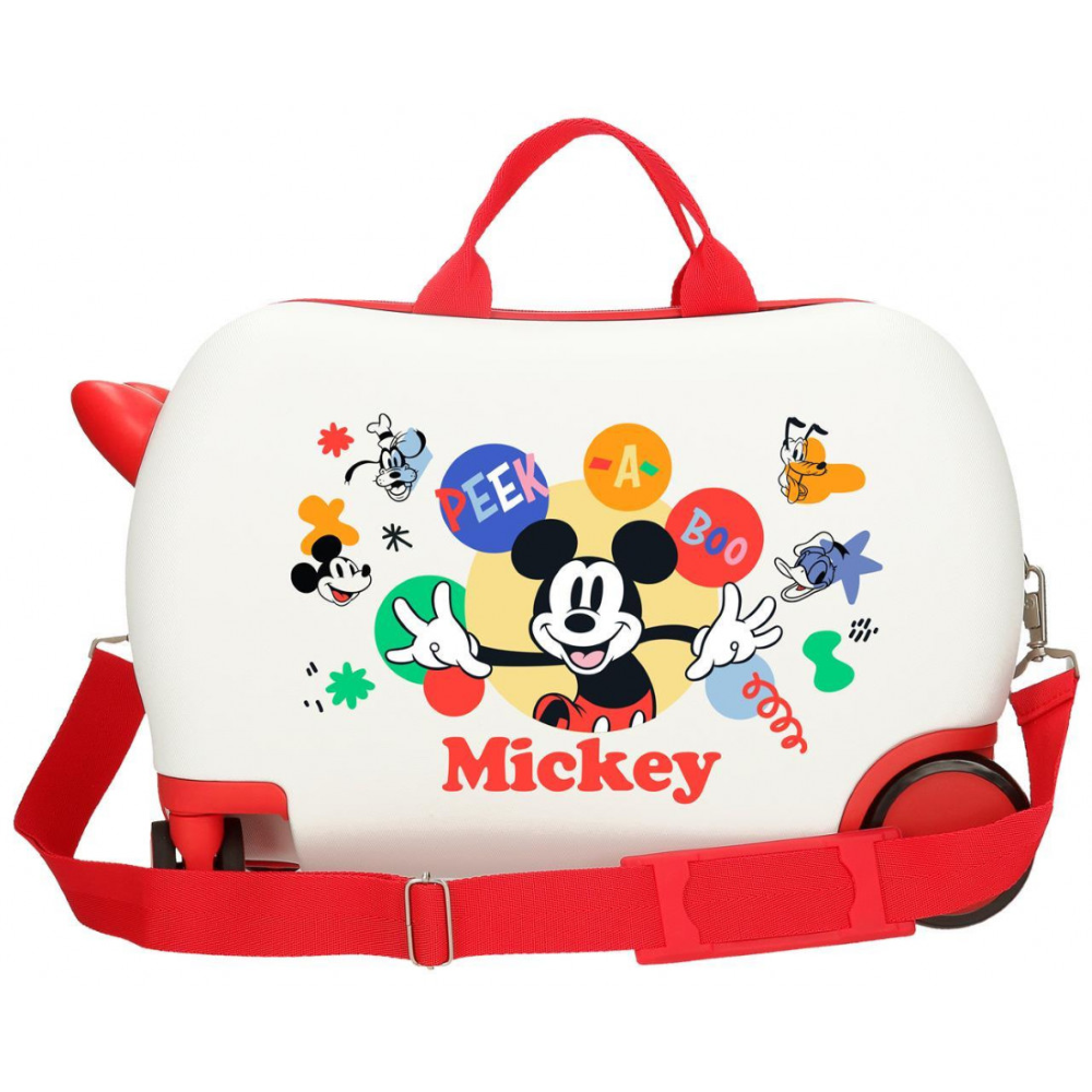 Trolley da Viaggio Cavalcabile Topolino DISNEY Valigia in ABS per Bambini 45 CM - 4221042