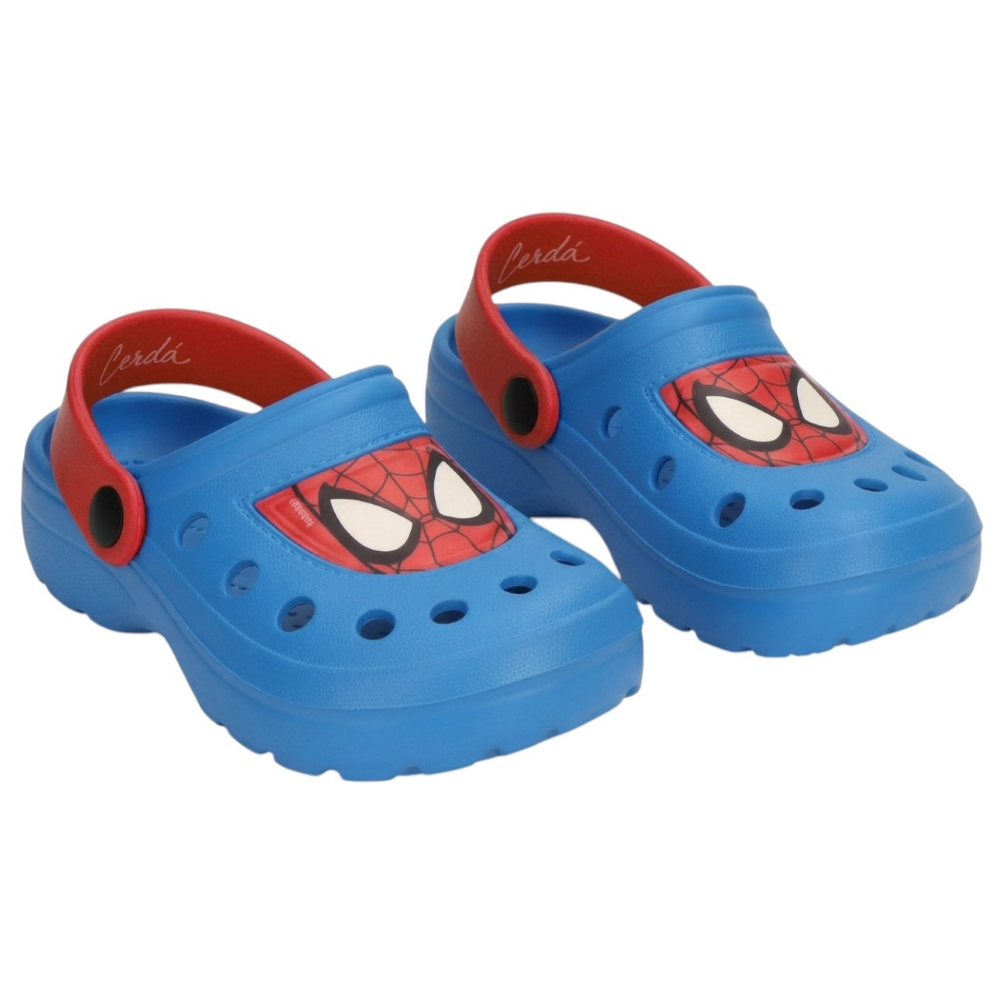 Ciabatte Spiderman MARVEL Modello Crocs in Eva con Cinturino Bambino Piscina Mare - 7268blu