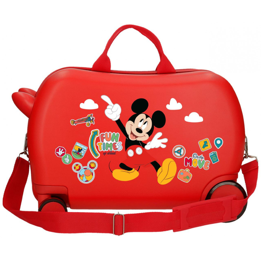 Trolley da Viaggio Cavalcabile Topolino DISNEY Valigia in ABS per Bambini 45 CM - 4231012