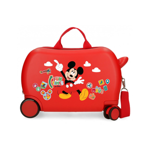 Trolley da Viaggio Cavalcabile Topolino DISNEY Valigia in ABS per Bambini 45 CM - 4231012