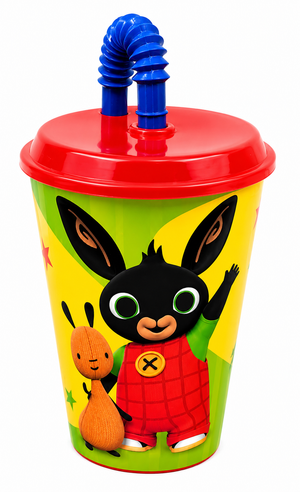 Set Bing Coniglietto Bicchiere con Cannuccia + Portamerenda Bpa Free - Bing21/2pz