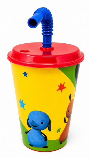 Bicchiere con Cannuccia Bing Bunny Coniglietto in Plastica Ml.430 - St1003