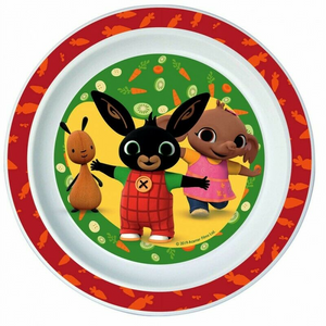 Set Pappa Bing Bunny Coniglietto 2 Piatti + Bicchiere con Cannuccia Bambino - Bin20/3pzbicchiere