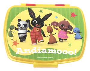 Portamerenda Bing Bunny Padget Pando Flop Sula Amma Porta Pranzo Scuola Tempo Libero Cm. 17x14x6 - St44274