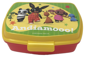 Portamerenda Bing Bunny Padget Pando Flop Sula Amma Porta Pranzo Scuola Tempo Libero Cm. 17x14x6 - St44274