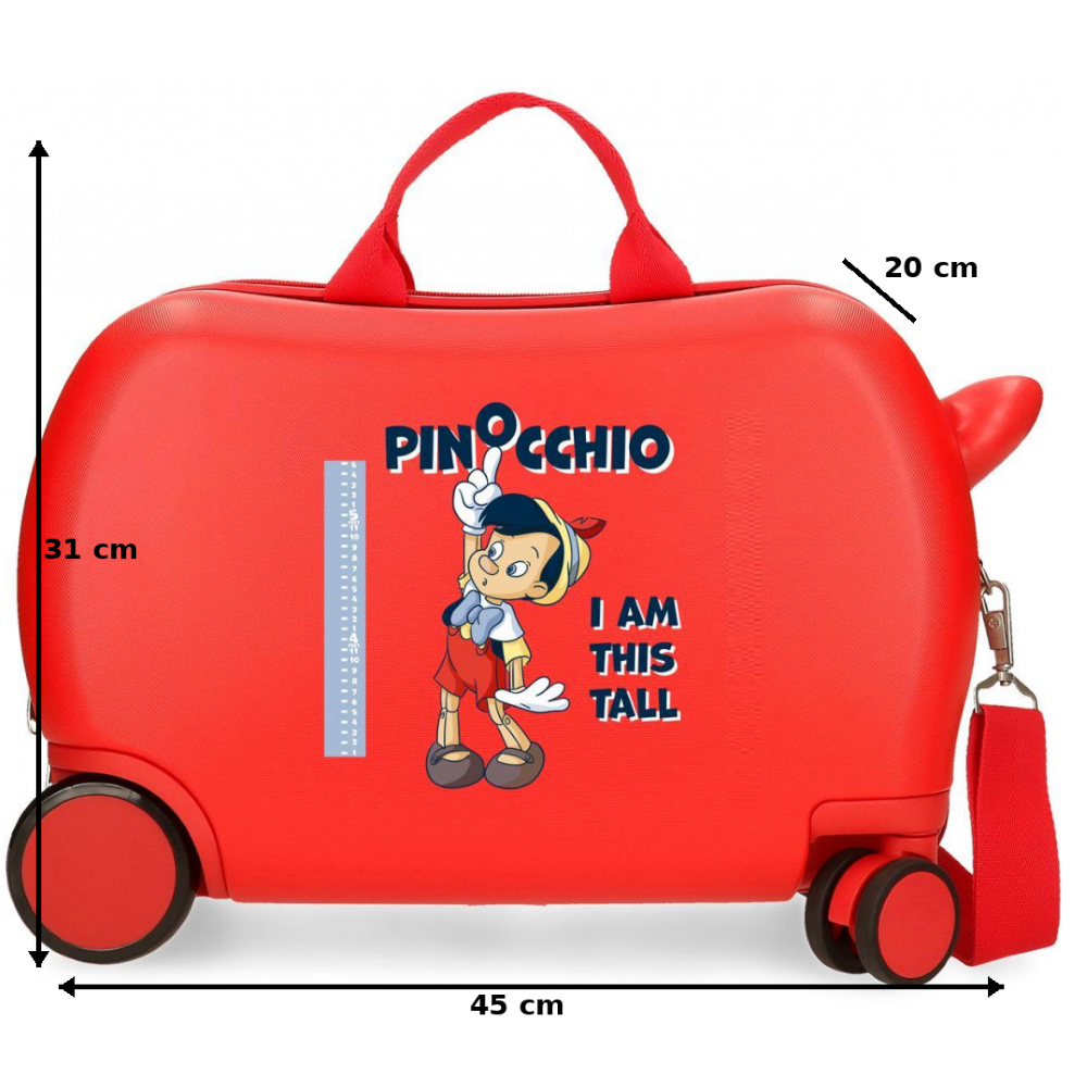 Trolley da Viaggio Cavalcabile Pinocchio DISNEY Valigia in ABS per Bambini 45 CM - 2651028