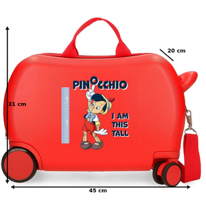 Trolley da Viaggio Cavalcabile Pinocchio DISNEY Valigia in ABS per Bambini 45 CM - 2651028