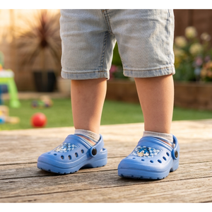 Ciabatte Sonic Modello Crocs in Eva con Cinturino Bambina Piscina Mare - 6436blu