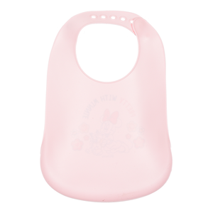 Bavetto Minnie DISNEY Bavaglino in Silicone 30 X 23 CM con Tasca Raccogli Briciole per Bambini - Ez09003