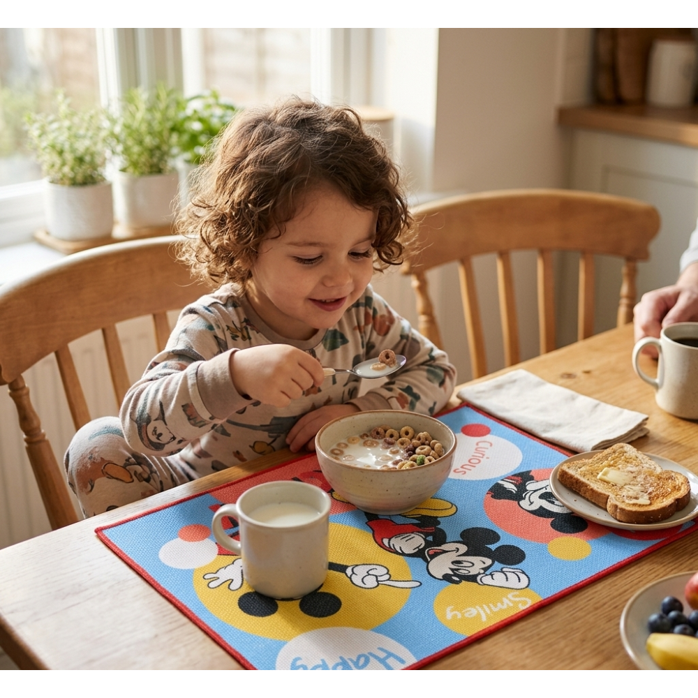 Tovaglietta Topolino DISNEY in Tessuto da Colazione Pranzo 40x30 CM - Ez18159