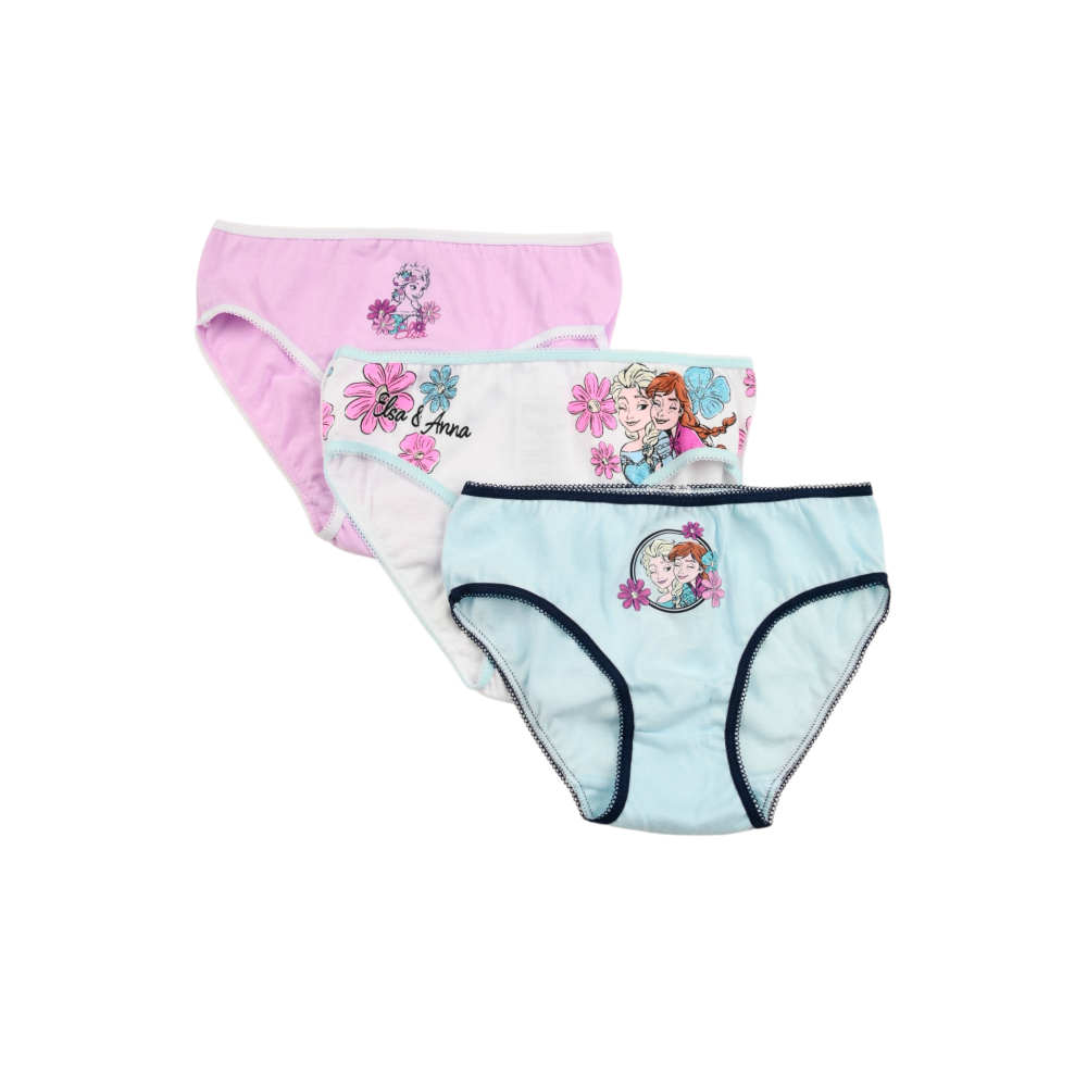 Mutandine Set 3 Pezzi Frozen DISNEY Slip in Cotone in Scatola 3/8 Anni- Ez30014