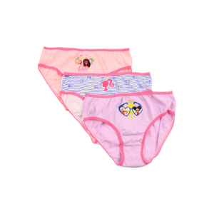 Mutandine Set 3 Pezzi Barbie Mattel Slip in Cotone in Scatola 4/10 Anni- Ez30006