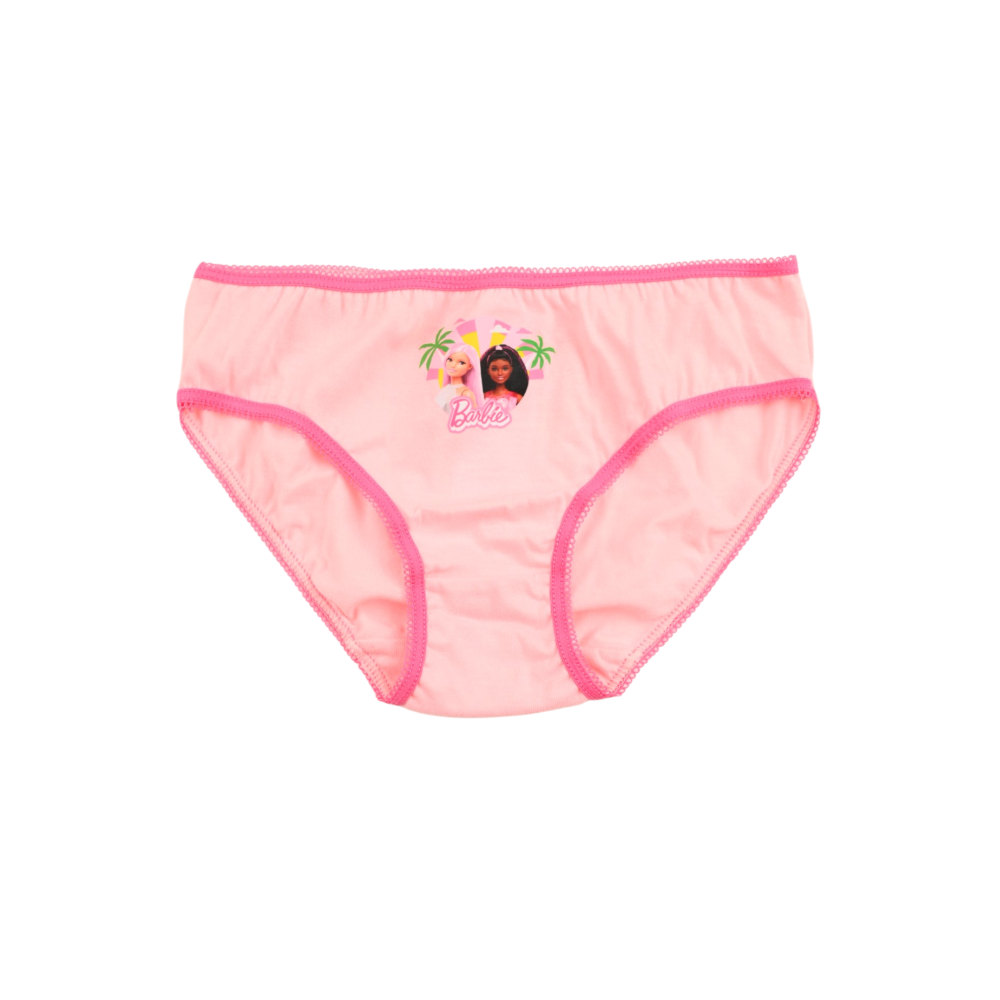 Mutandine Set 3 Pezzi Barbie Mattel Slip in Cotone in Scatola 4/10 Anni- Ez30006