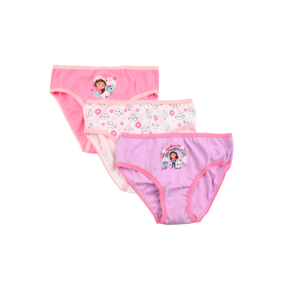 Mutandine Set 3 Pezzi Gabby Dollhouse Slip in Cotone in Scatola 3/6 Anni- Ez30008