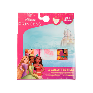 Mutandine Set 3 Pezzi Principesse DISNEY Slip in Cotone in Scatola 3/8 Anni- Ez30011