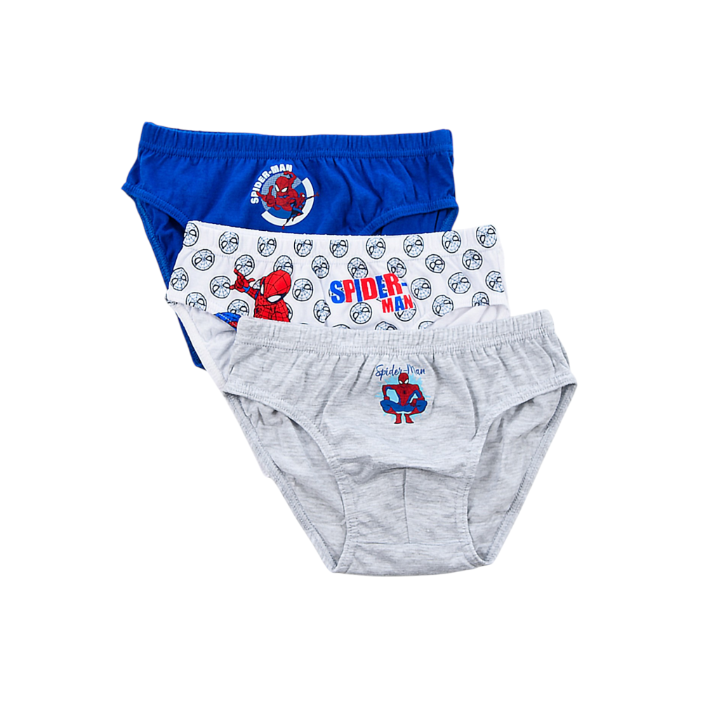 Mutandine Set 3 Pezzi Spiderman MARVEL Slip in Cotone in Scatola 3/8 Anni- Ez30036