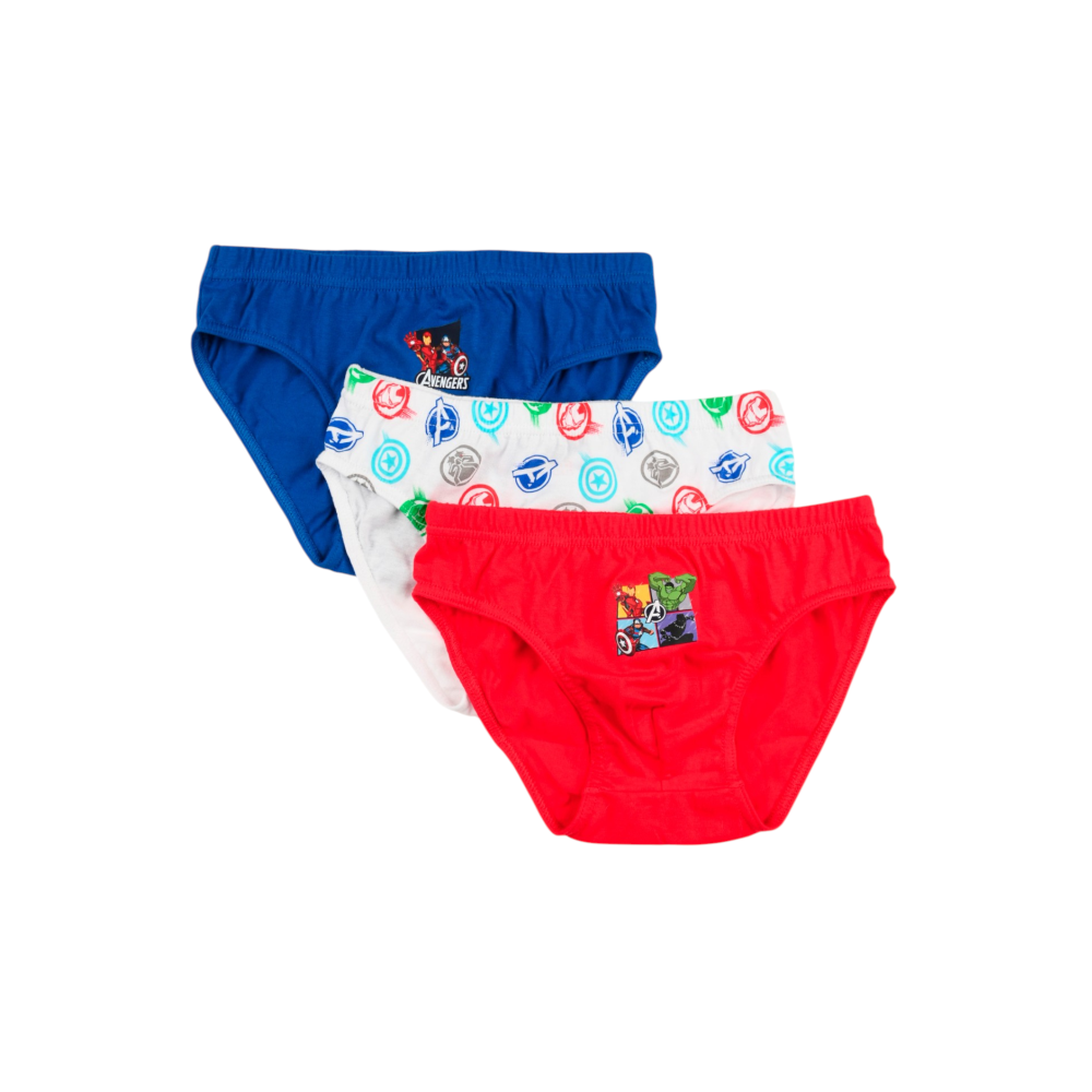 Mutandine Set 3 Pezzi Avengers MARVEL Slip in Cotone in Scatola 4/10 Anni- Ez30020