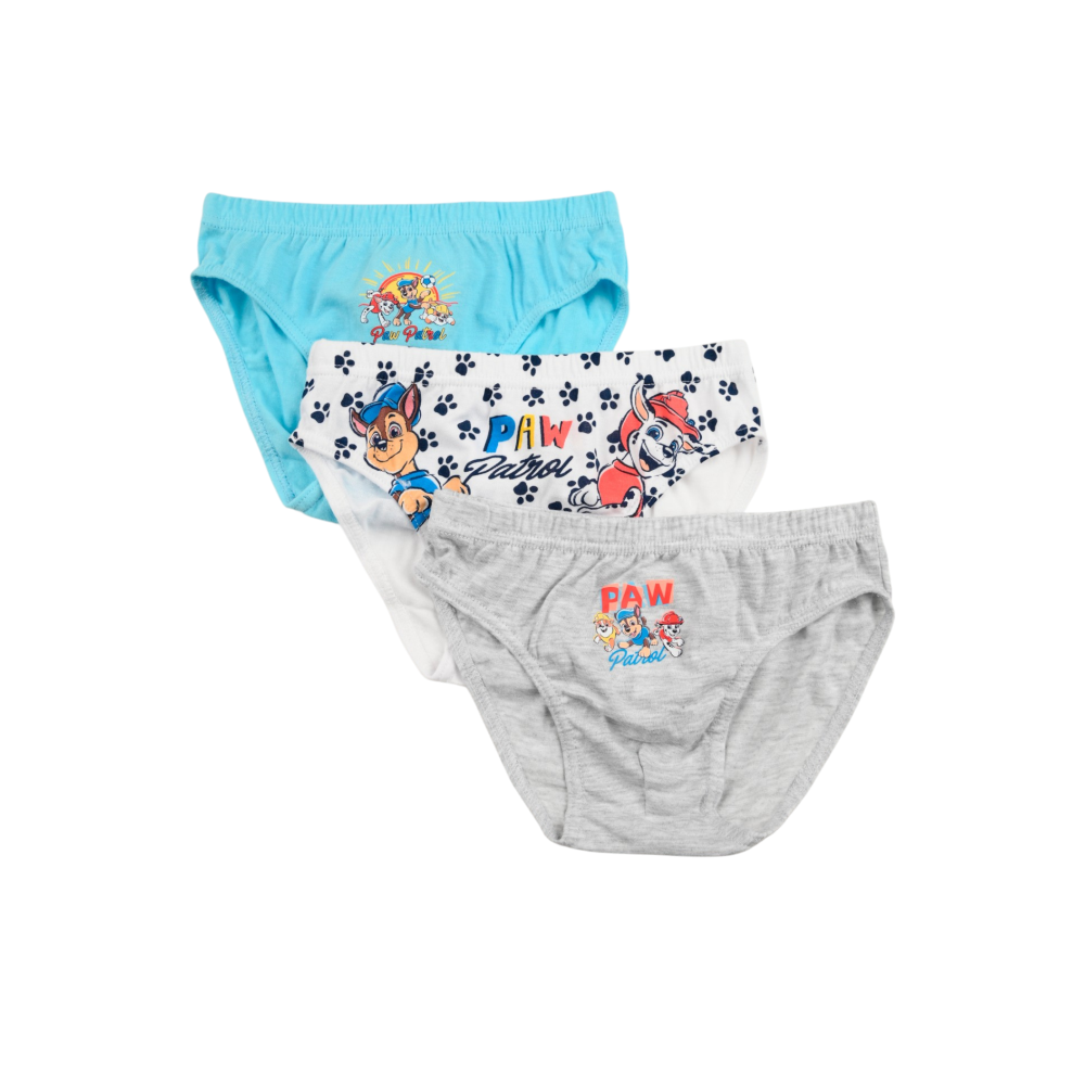Mutandine Set 3 Pezzi Paw Patrol Slip in Cotone in Scatola 3/6 Anni- Ez30027