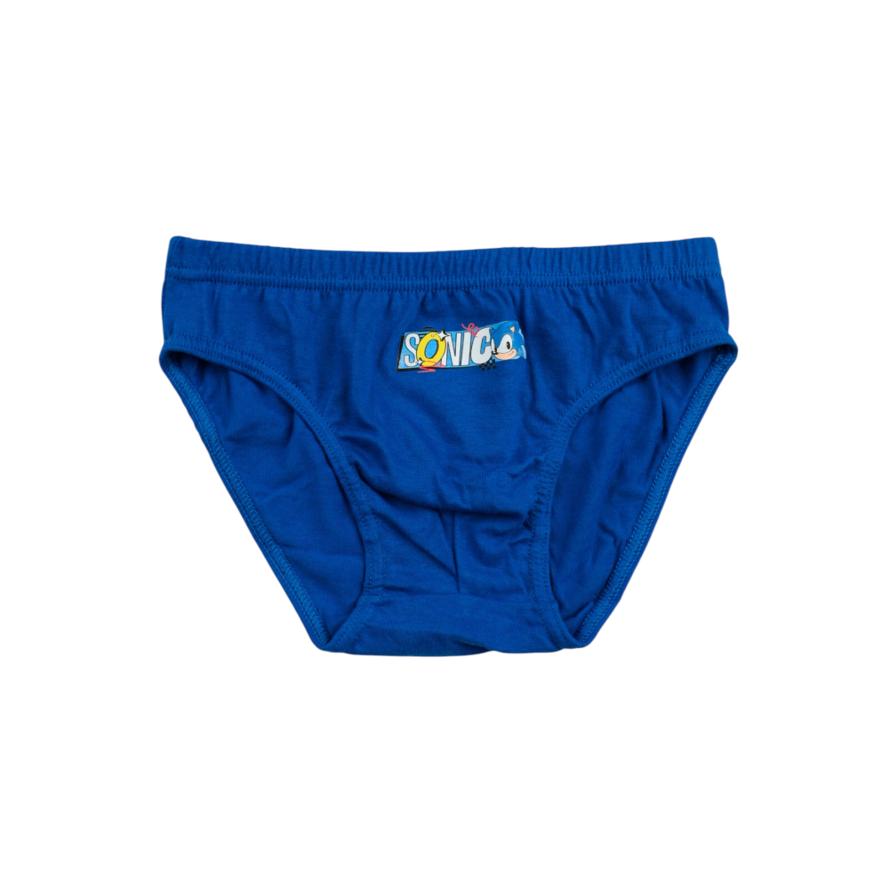 Mutandine Set 3 Pezzi Sonic Slip in Cotone in Scatola 3/8 Anni- Ez30032