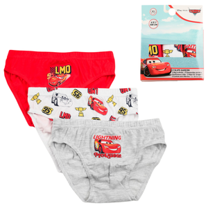 Mutandine Set 3 Pezzi Cars DISNEY Slip in Cotone in Scatola 3/6 Anni- Ez30023