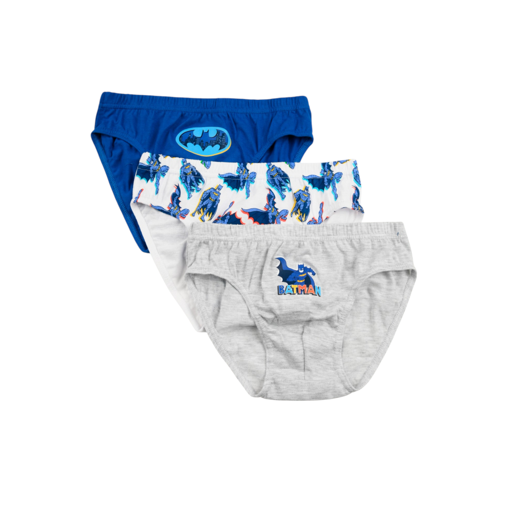 Mutandine Set 3 Pezzi Batman Slip in Cotone in Scatola 4/10 Anni- Ez30040