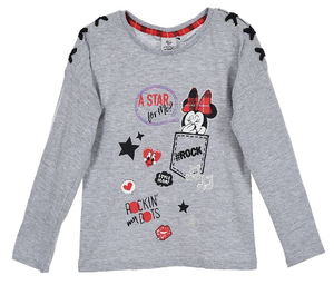 T-Shirt Minnie Mouse DISNEY Maglietta Bambina Sun City Taglie 3/8 Anni - Hs1094grigio