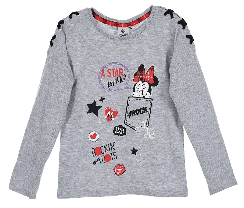 T-Shirt Minnie Mouse DISNEY Maglietta Bambina Sun City Taglie 3/8 Anni - Hs1094grigio