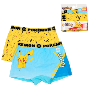 Boxer Set 2 Pezzi Pikachu Pokemon Mutande in Cotone 4/10 Anni - Ez30003/1