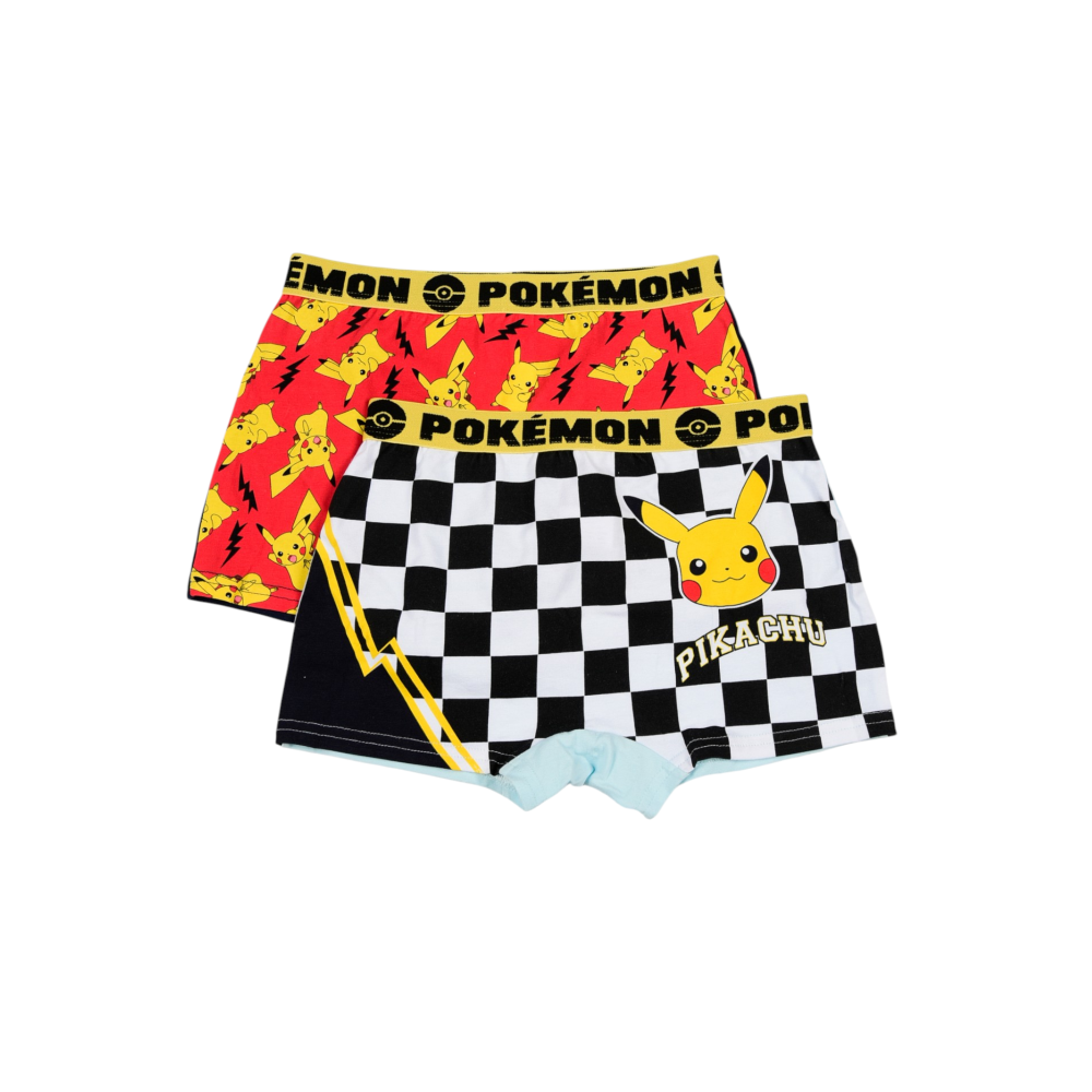 Boxer Set 2 Pezzi Pikachu Pokemon Mutande in Cotone 4/10 Anni - Ez30003/2