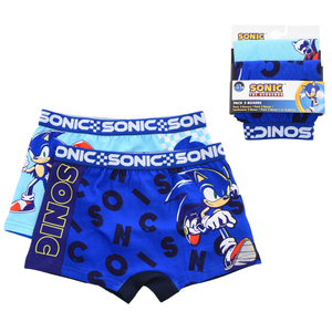 Boxer Set 2 Pezzi Sonic Mutande in Cotone 4/10 Anni - Ez30034/1