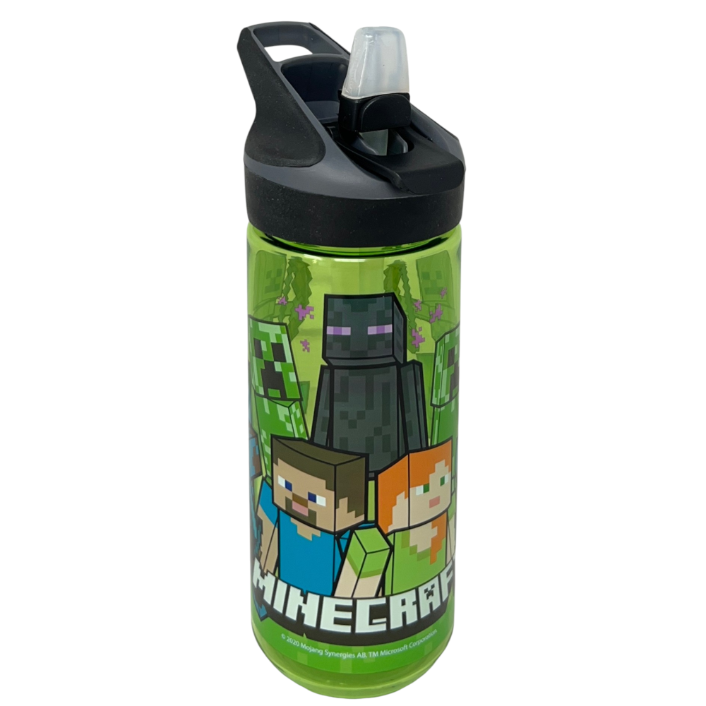 Borraccia Tritan Minecraft Bottiglia 620 Ml con Apertura Pop-Up - 86699
