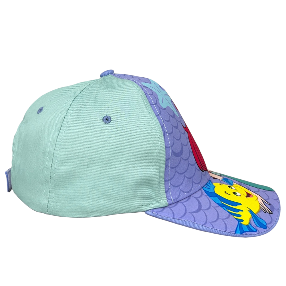 Cappello Principesse Ariel DISNEY Berretto Estivo con Visiera Regolabile Bambina 53 CM - 0430verde