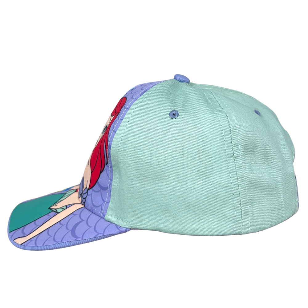 Cappello Principesse Ariel DISNEY Berretto Estivo con Visiera Regolabile Bambina 53 CM - 0430verde