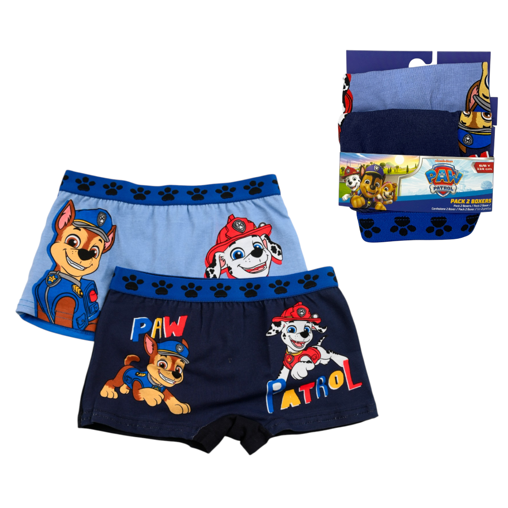 Boxer Set 2 Pezzi Paw Patrol Mutande in Cotone 3/6 Anni - Ez30028/2