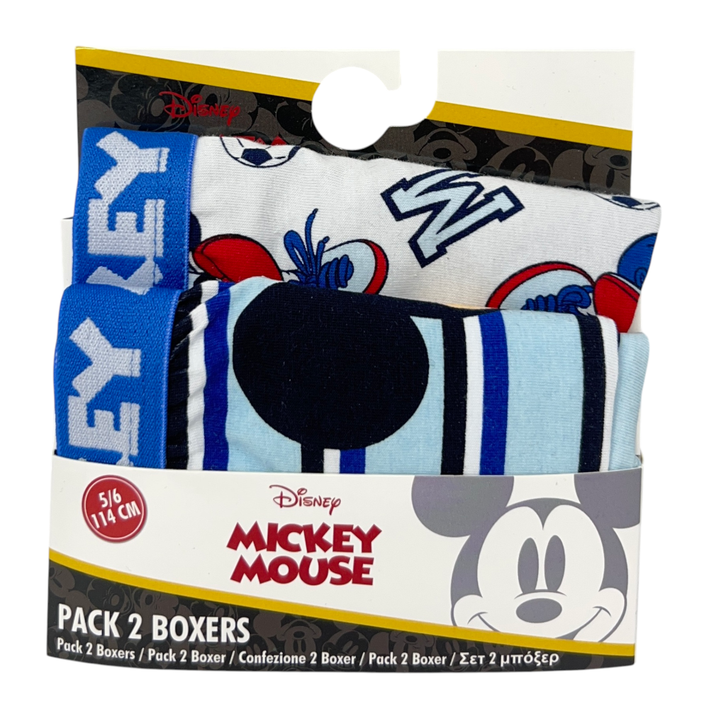 Boxer Set 2 Pezzi Topolino DISNEY Mutande in Cotone 3/6 Anni - Ez30026/2