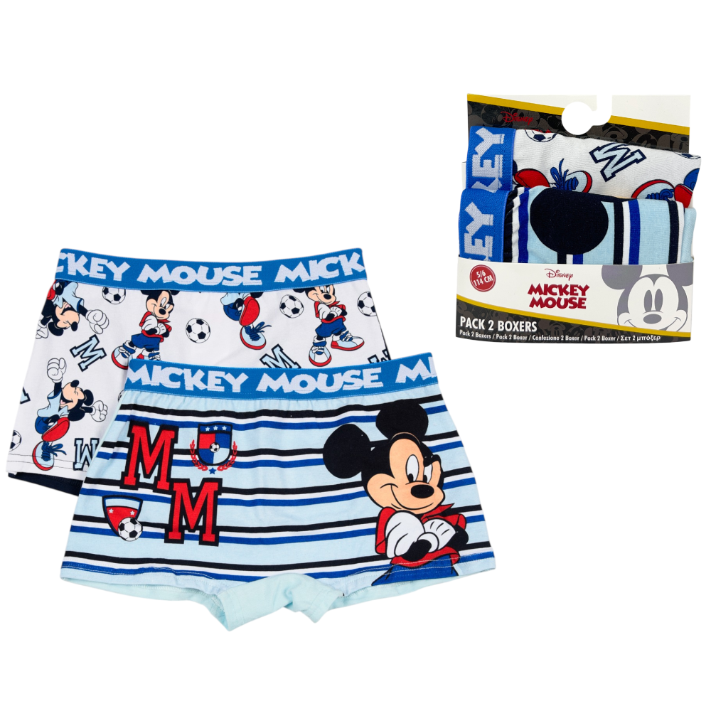 Boxer Set 2 Pezzi Topolino DISNEY Mutande in Cotone 3/6 Anni - Ez30026/2