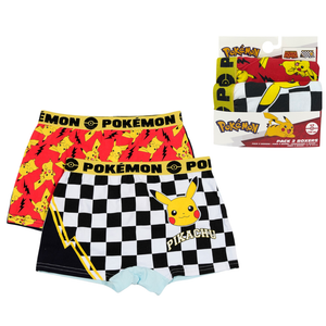 Boxer Set 2 Pezzi Pikachu Pokemon Mutande in Cotone 4/10 Anni - Ez30003/2
