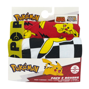 Boxer Set 2 Pezzi Pikachu Pokemon Mutande in Cotone 4/10 Anni - Ez30003/2