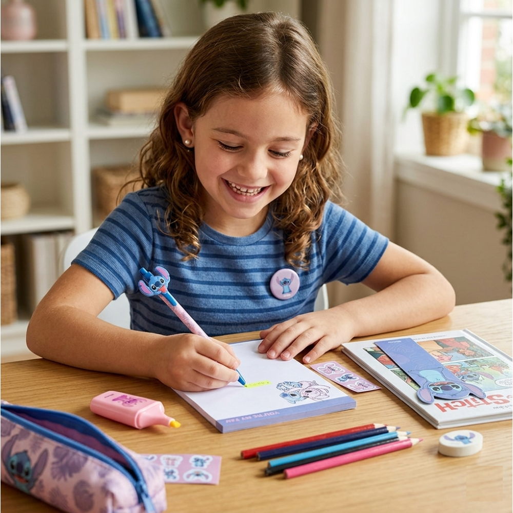 Set Cancelleria Stitch e Angel Valigetta DISNEY per Disegnare Colorare Scrivere - 0883
