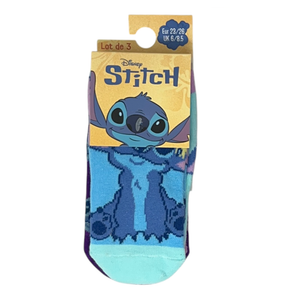 Calzini Stitch DISNEY in Misto Cotone 3 Paia Assortiti 23/34 - Ez06019/1