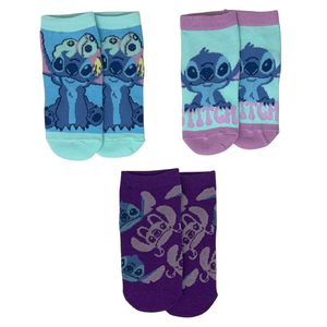 Calzini Stitch DISNEY in Misto Cotone 3 Paia Assortiti 23/34 - Ez06019/1