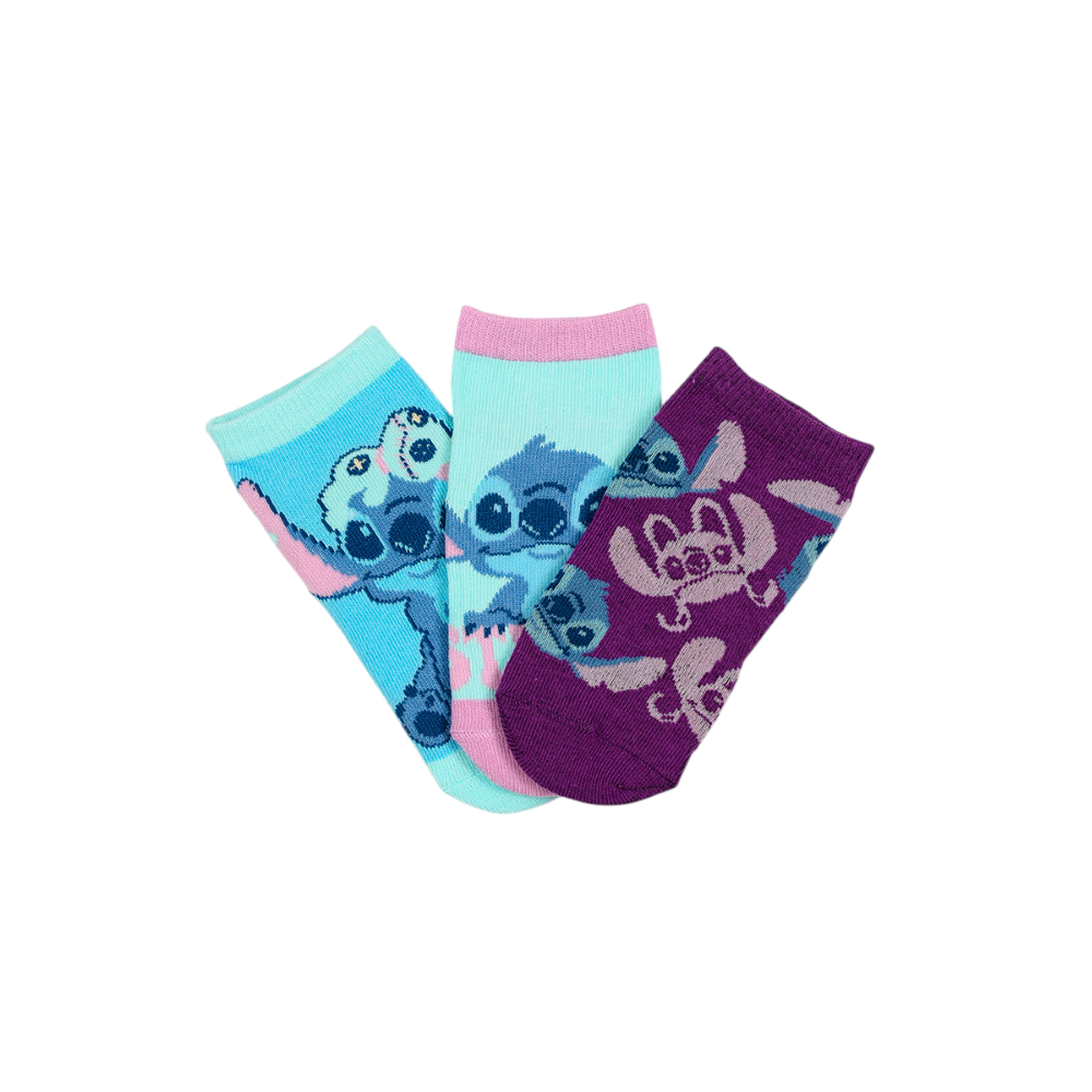 Calzini Stitch DISNEY in Misto Cotone 3 Paia Assortiti 23/34 - Ez06019/1